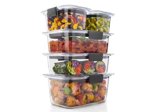 Rubbermaid Brilliance 10-Piece Set, Leak-Proof and Clear Food Storage Containers