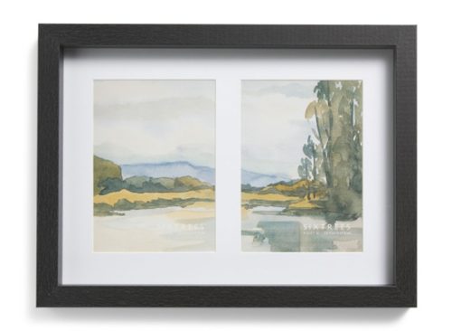SIXTREES Double 5x7 Ethan Wooden Wall Picture Frame