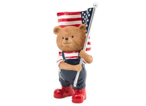 STARS & STRIPES Bear With Flag Decor