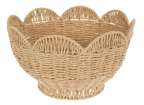 Scalloped Woven Bowl