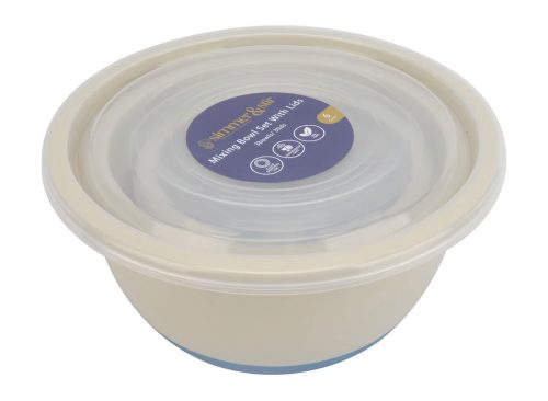 Simmer & Stir Mixing Bowl Set with Lids, 6 pc