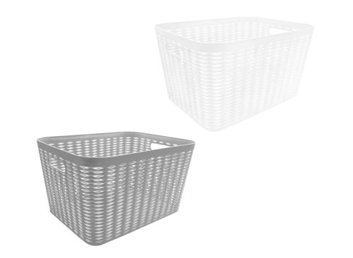 Stylish Deep Plastic Storage Bin with Decorative Pattern, 1 ct