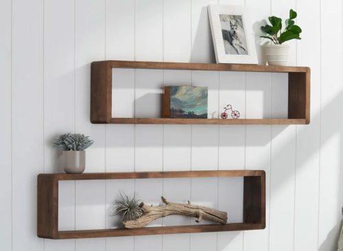 TRINITY Stackable Floating Box Shelf, 2-pack