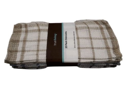 True Living Dishcloth, 12 in, 20 ct1 