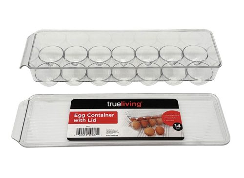 True Living Egg Container with Lid, 14-Slot