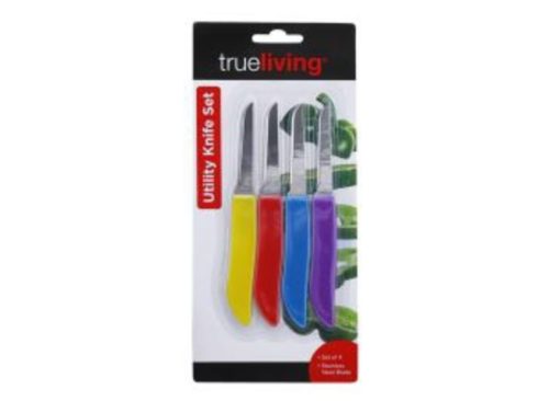 True Living Utility Knife Set, 4 pk