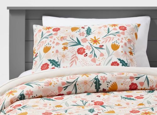 Twin Garden Floral Kids' Comforter Set - Pillowfort™: Girls Bedding, Twin Size, OEKO-TEX Certified, 2-Piece Set