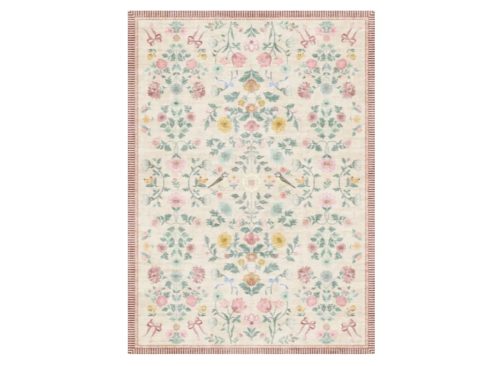 Washable Soft Floral Carpet Area Rugs for Dining Room Home Office Decor,Non Slip & Fade Resistant