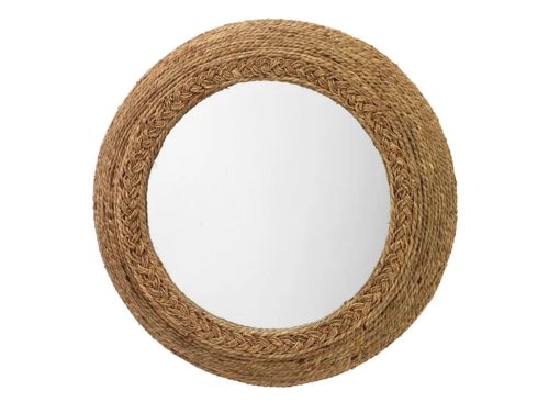 Wila Round Seagrass Wall Mirror