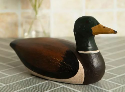 Wood Mallard Figurine