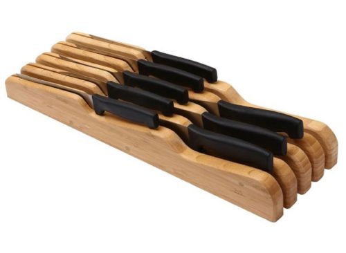 YBM Home In-Drawer 15 Slot Large Bamboo Wooden Kitchen Knife Block