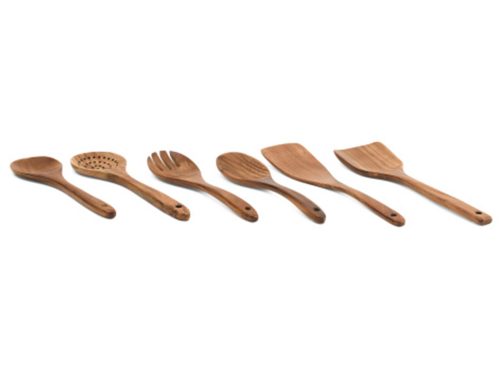 ZULAY KITCHEN 6pc Teakwood Utensil Set