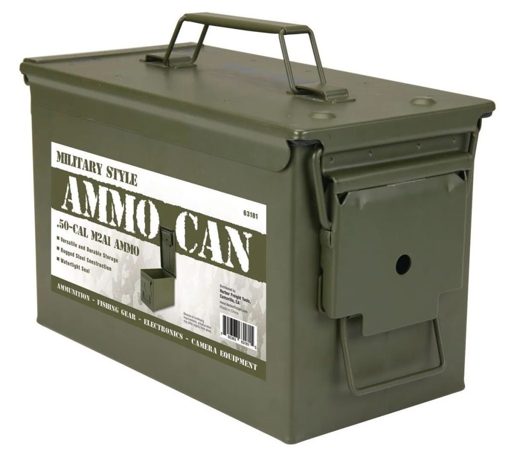 Metal 0.50 Caliber Ammo Can
