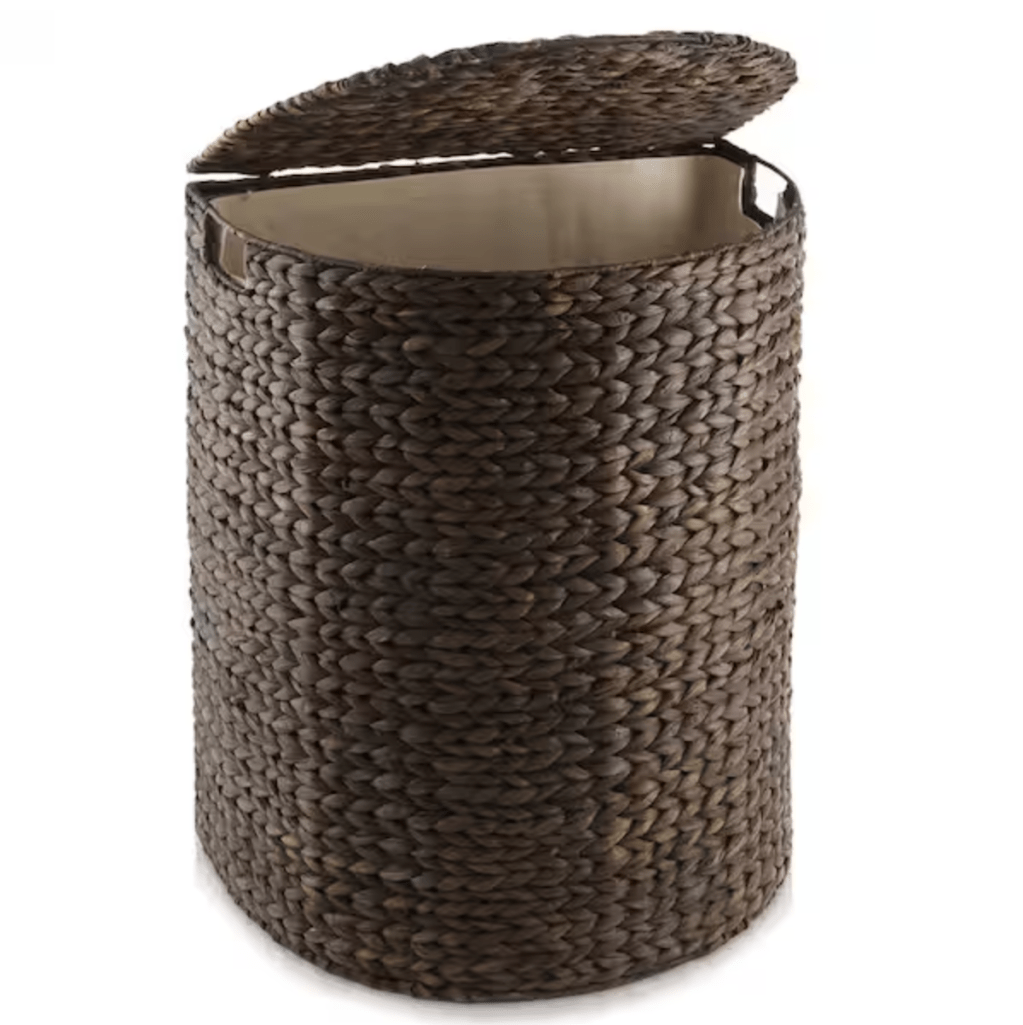 Casafield Water Hyacinth Half Moon Laundry Hamper