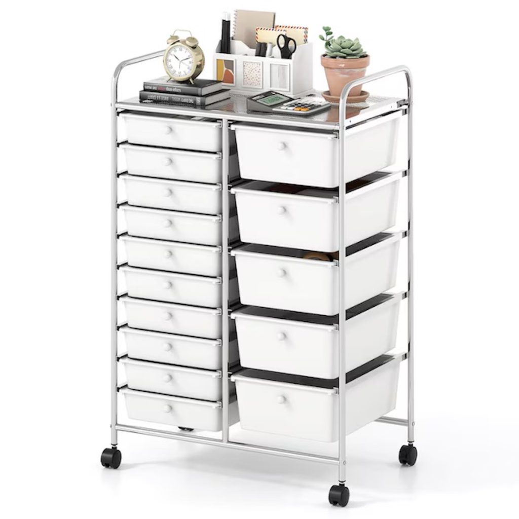 Costway 15-Drawer Art and Craft Storage Cart