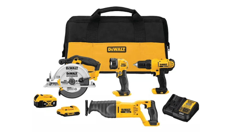 DeWalt Cordless 20V Combo Tool Kit, 4 pc.