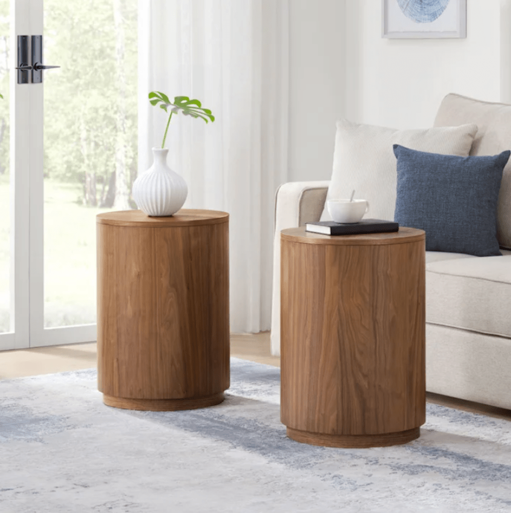 Finn Drum Side Tables, Set of 2