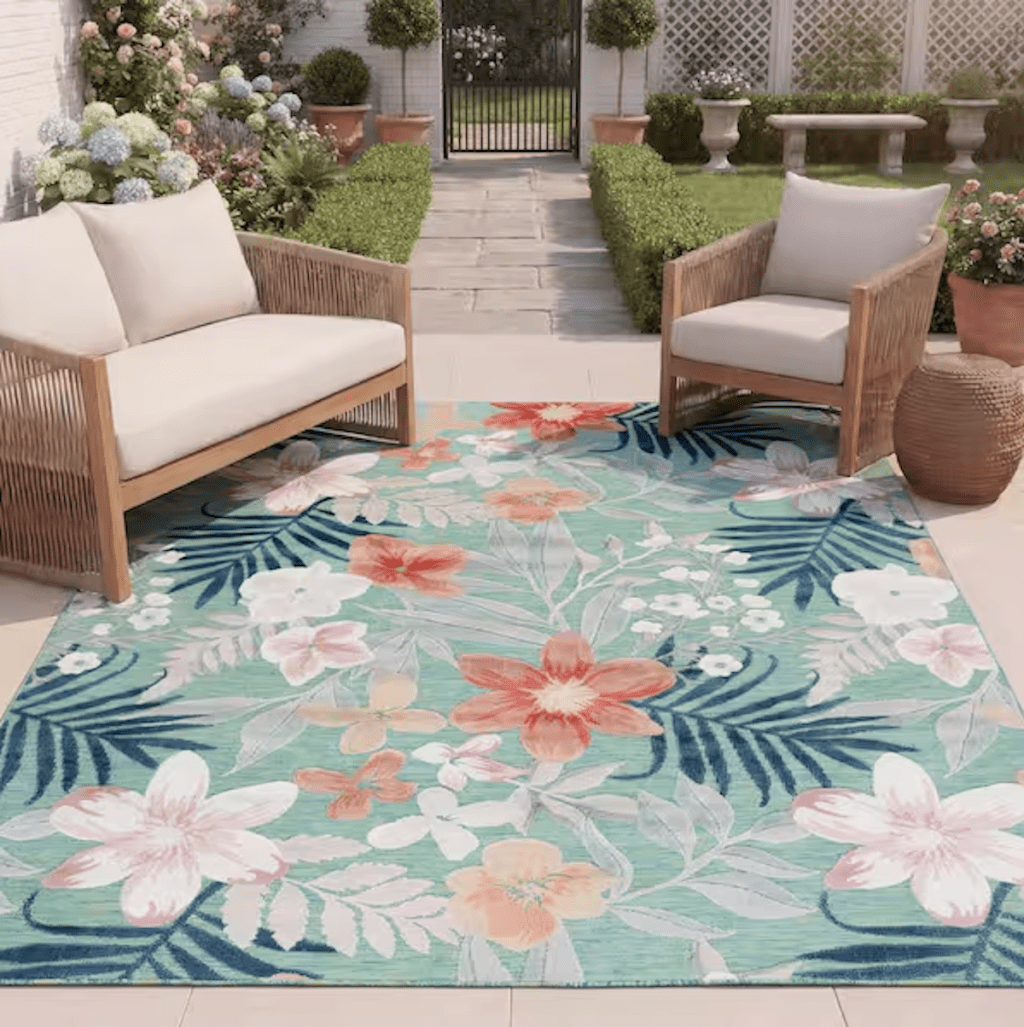 Safavieh Cabana Green 8' x 10' Floral Outdoor Area Rug