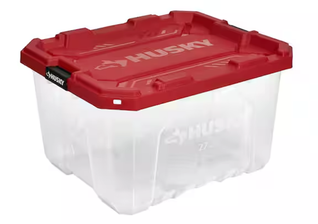 Husky 27 Gal. Pro Grip Storage Tote
