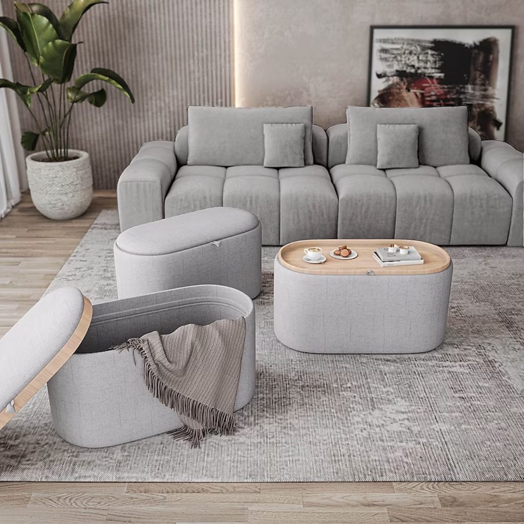LUXEYARD Storage Ottoman