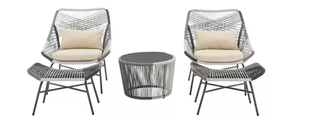 Manhattan Comfort 5-Piece Ashland Patio Conversation Set