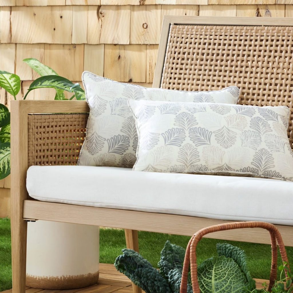 Martha Stewart Modern Banana Leaves Outdoor Decorative Pillows, Set of 2