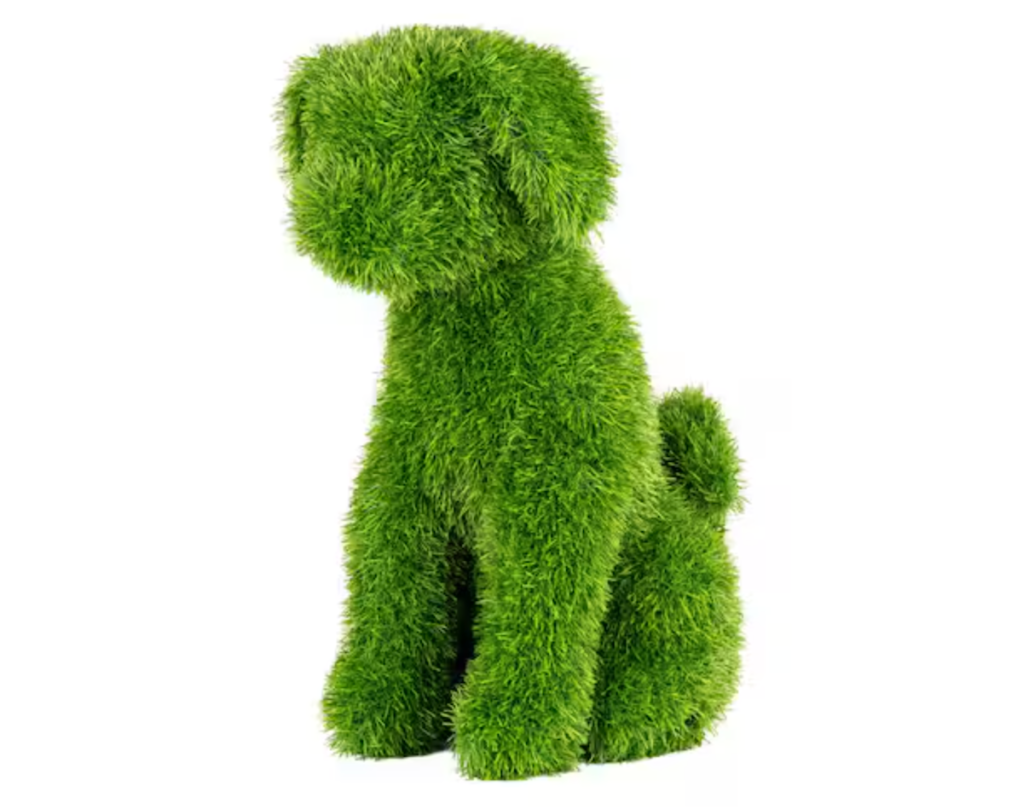Naturae Decor Green Artificial Turf Topiary Sitting Dog