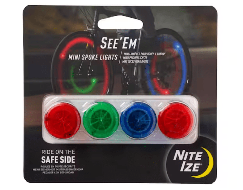 Nite Ize See'Ems Mini LED Spoke Lights, 4-Pack