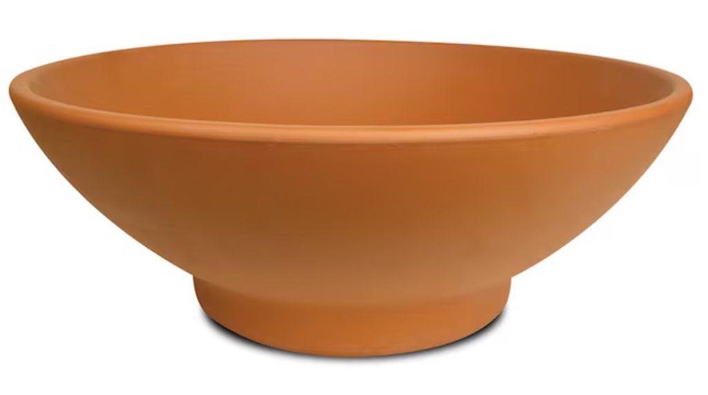 Pennington Round Terracotta Clay Low Bowl Planter