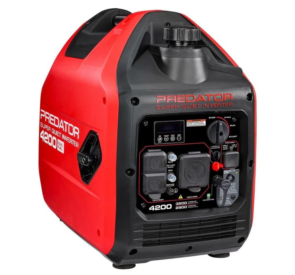 Predator 4200 Watt Dual-Fuel Suepr Quiet Inverter Generator