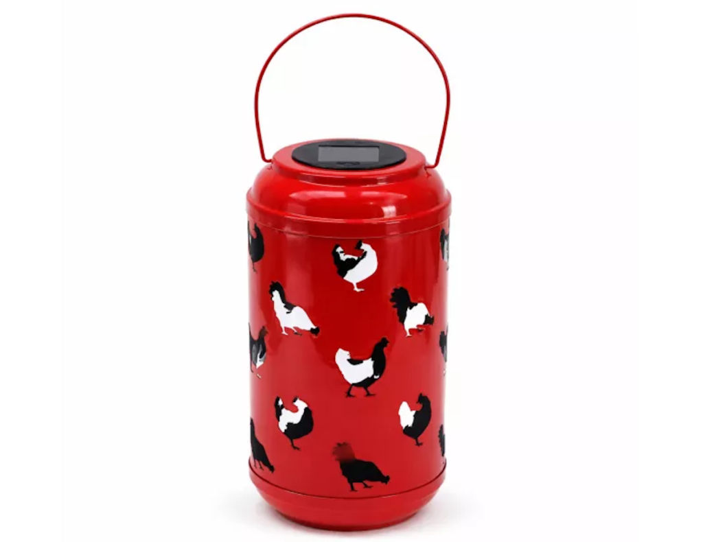 Red Shed 12 in. Solar Chicken Lantern
