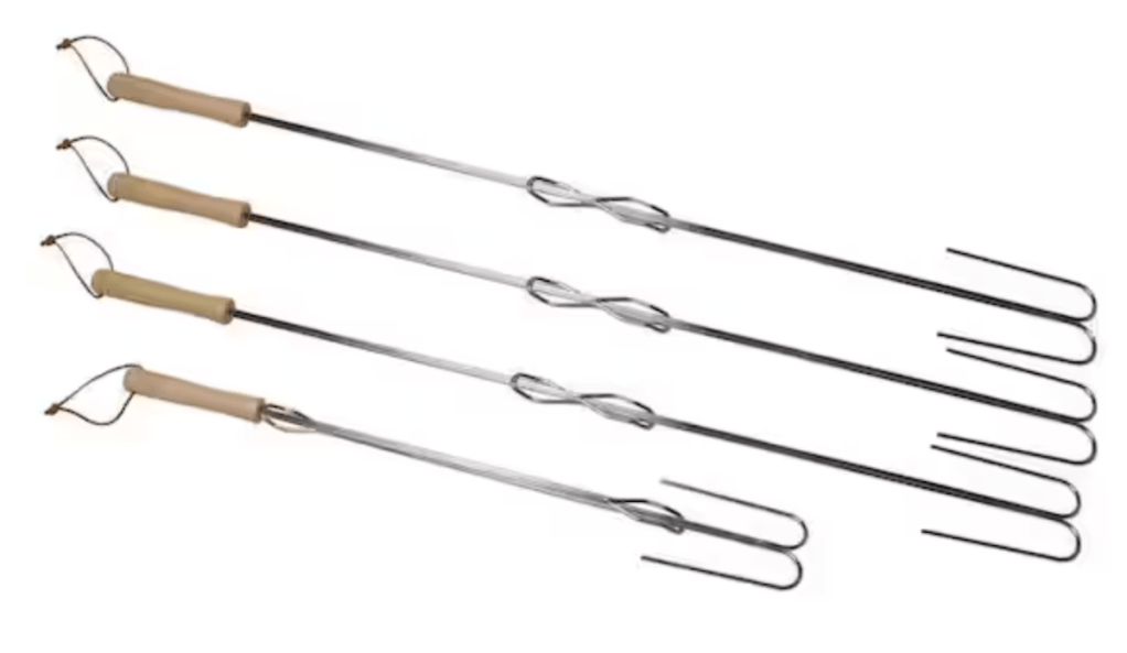 Extendable Safety Roasting Sticks (4-Pack)