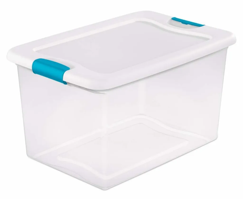 Sterilite Clear Latch Tote, 64 qt