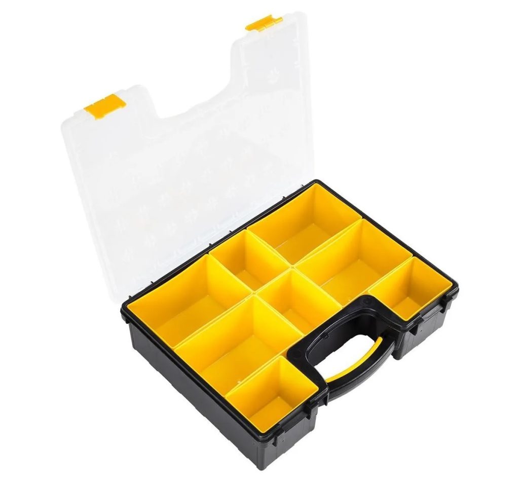 Storehouse 8-Bin Large Portable Parts Storage Case