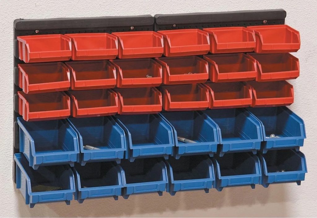 Storehouse 30-Bin Wall-Mount Parts Rack