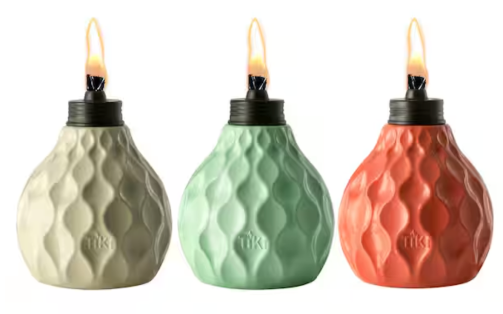 Tiki Marine Glass Table Torch, 3-Pack