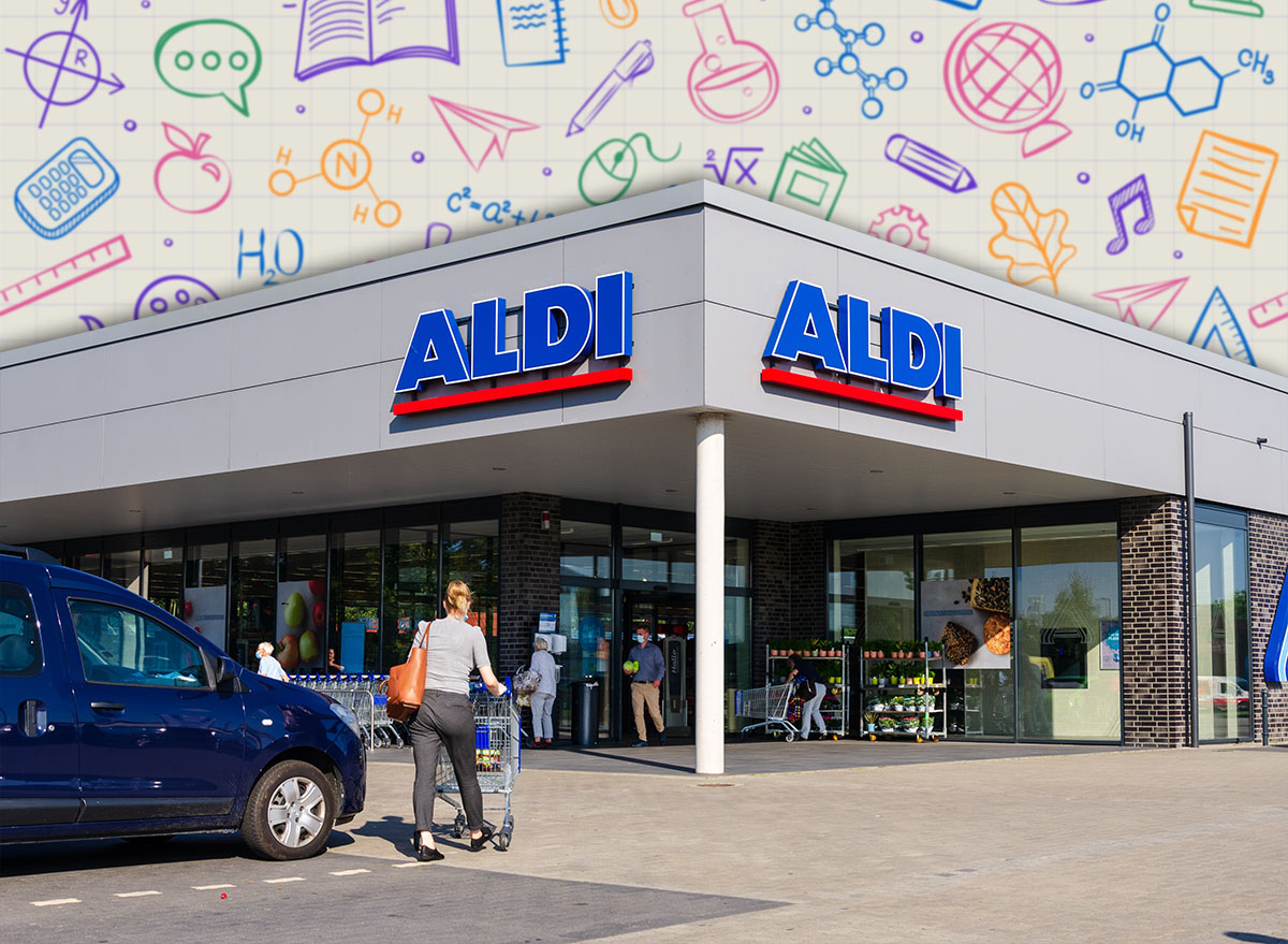 11 Best New Aldi Back-to-School Finds Under $10. Schleswig, Germany - September 01, 2021: Aldi (stylized as ALDI) is the common brand of two German family-owned discount supermarket chains with over 10,000 stores in 20 countries