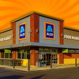 11 Best New Aldi Finds Hitting Shelves in Mid-July. Ephrata, PA / USA - December 23, 2019: An Aldi grocery store in Lancaster County. Aldi is a global discount supermarket chain based in Germany.