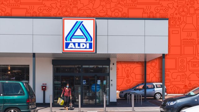 11 Best New Aldi Tech and Gadgets Under $15. Lille, France - June 2021: Aldi discount chain supermarket operating in Europe