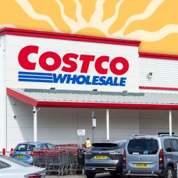 11 Best New Costco Outdoor Entertaining Finds Members Are Loving This Summer. Manchester, Trafford Park, UK, 22 June 2026: Trafford Park Manchester. Costco Wholesale company storefront and entrance featuring the iconic red and blue logo, with cars parked in front and shopping carts nearby, reflecting retail and consumerism
