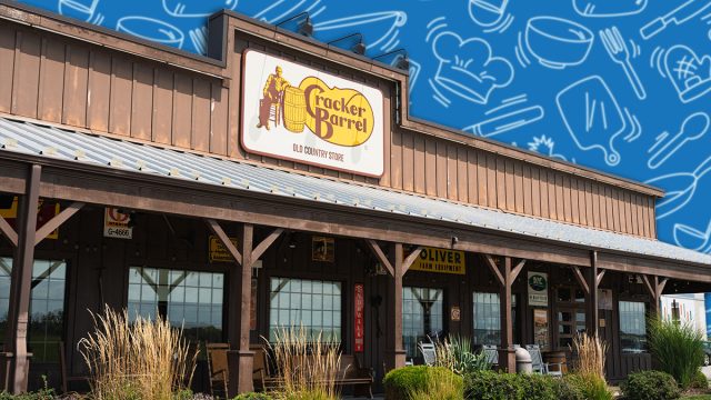 11 Best New Cracker Barrel Dining Room Finds Under $15. Belton, Missouri - August 23, 2025: Sun shines on the front porch of a Cracker Barrel restaurant.