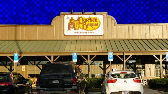 11 Best New Cracker Barrel Farmhouse Finds Under $15. Front Royal, Virginia, U.S.A - Sept 2, 2025 - The front view of Cracker Barrel, a restaurant and old country store on a sunny day