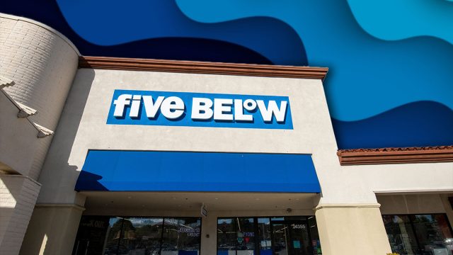 11 Best New Five Below Room Essentials Under $10 Hitting Shelves Now. 2024 Feb. 9: Santa Clarita, California. Straight view of Five Below retail store, modern store front entrance, blue sky with clouds.