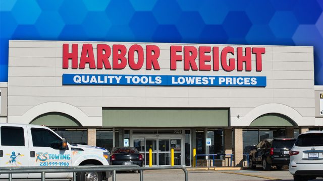 11 Best New Harbor Freight Outdoor Lighting Finds Under $25. Houston, Texas USA 11-12-2021: Harbor Freight Tools store exterior and parking lot.