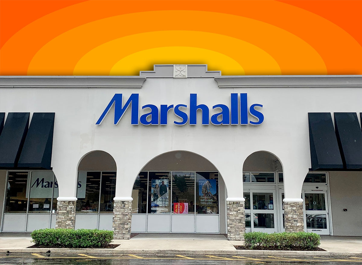 11 Best New Marshalls Finds Hitting Shelves in August. Deerfield Beach, FL USA - October 12, 2024: A street view of a Marshalls storefront with clouds.