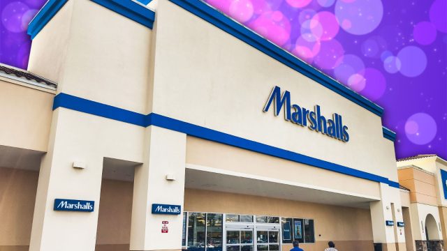 11 Best New Marshalls Finds Under $25 Flying Off Shelves This July. Miami Gardens, Florida: Feb 26, 2024 - Exterior view of Marshalls discount department store at Gardens Promenade Mall with people walking.