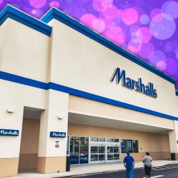 11 Best New Marshalls Finds Under $25 Flying Off Shelves This July. Miami Gardens, Florida: Feb 26, 2024 - Exterior view of Marshalls discount department store at Gardens Promenade Mall with people walking.