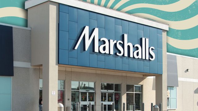11 Best New Marshalls Storage and Organization Finds Under $25. tor, canada - july 31, 2023: marshalls department store front entrance with calm parking lot in front