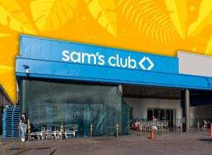 11 Best New Sam's Club Outdoor Living Finds This Weekend. Sam's Club new logo, Sams club wholesale superstore facade, Guadalajara, Jalisco, December 4, 2025.