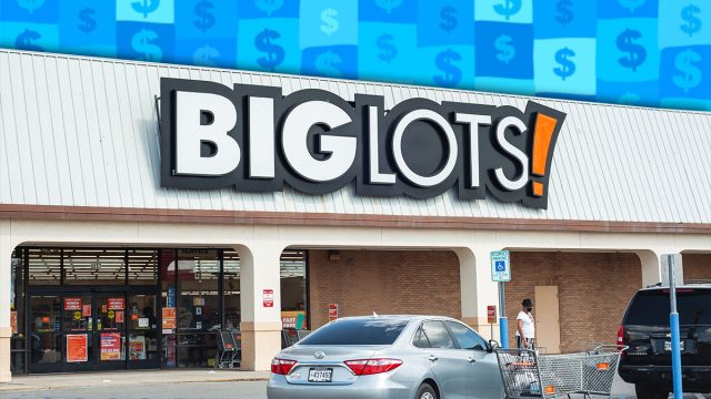 11 Big Lots Finds That Look Way More Expensive Than They Are. LAFAYETTE, L.A. - USA - OCTOBER 21, 2020: Big Lots, a retail franchise, the building's exterior storefront entrance, signage, logo, and customer parking area, is located in Acadiana.